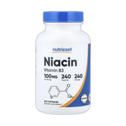 Nutricost, Niacin, 100 mg, 240 Capsules front packaging view