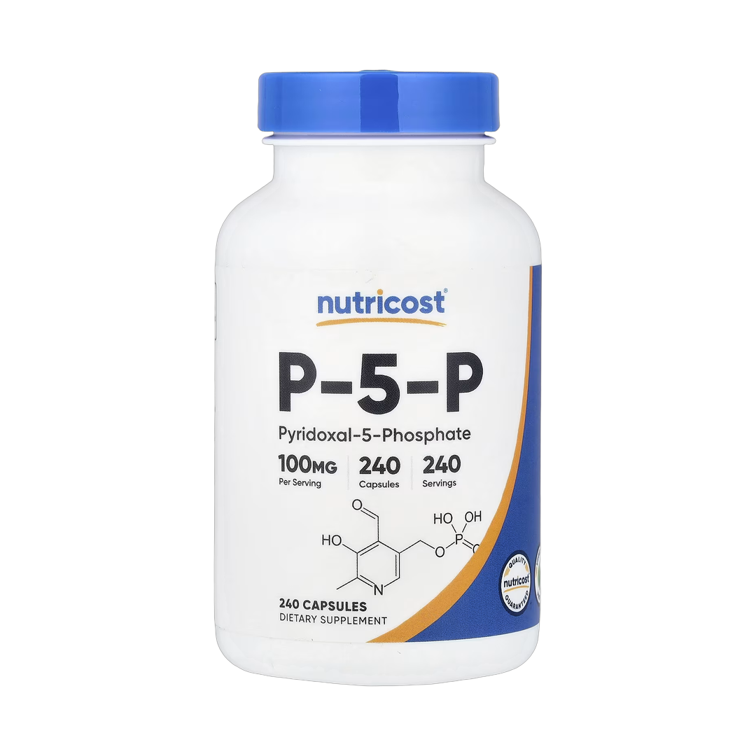 Nutricost, P-5-P, 100 mg, 240 Capsules front packaging view