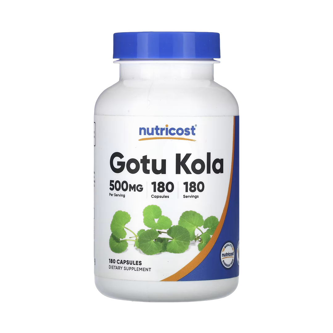Nutricost, Gotu Kola, 500 mg, 180 Capsules front packaging view