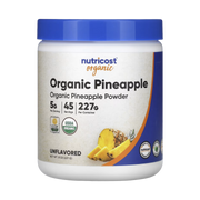 Nutricost, Organic Pineapple Powder, Unflavored, 8 oz, 227 g front packaging view