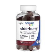 Nutricost, Kids, Elderberry, Ages 4+, 1,750 mg, 120 Gummies front packaging view