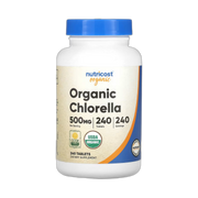 Nutricost, Organic Chlorella, 500 mg, 240 Tablets front packaging view