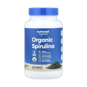 Nutricost, Organic Spirulina, 500 mg, 240 Tablets front packaging view