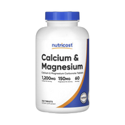 Nutricost, Calcium & Magnesium, 240 Tablets front packaging view