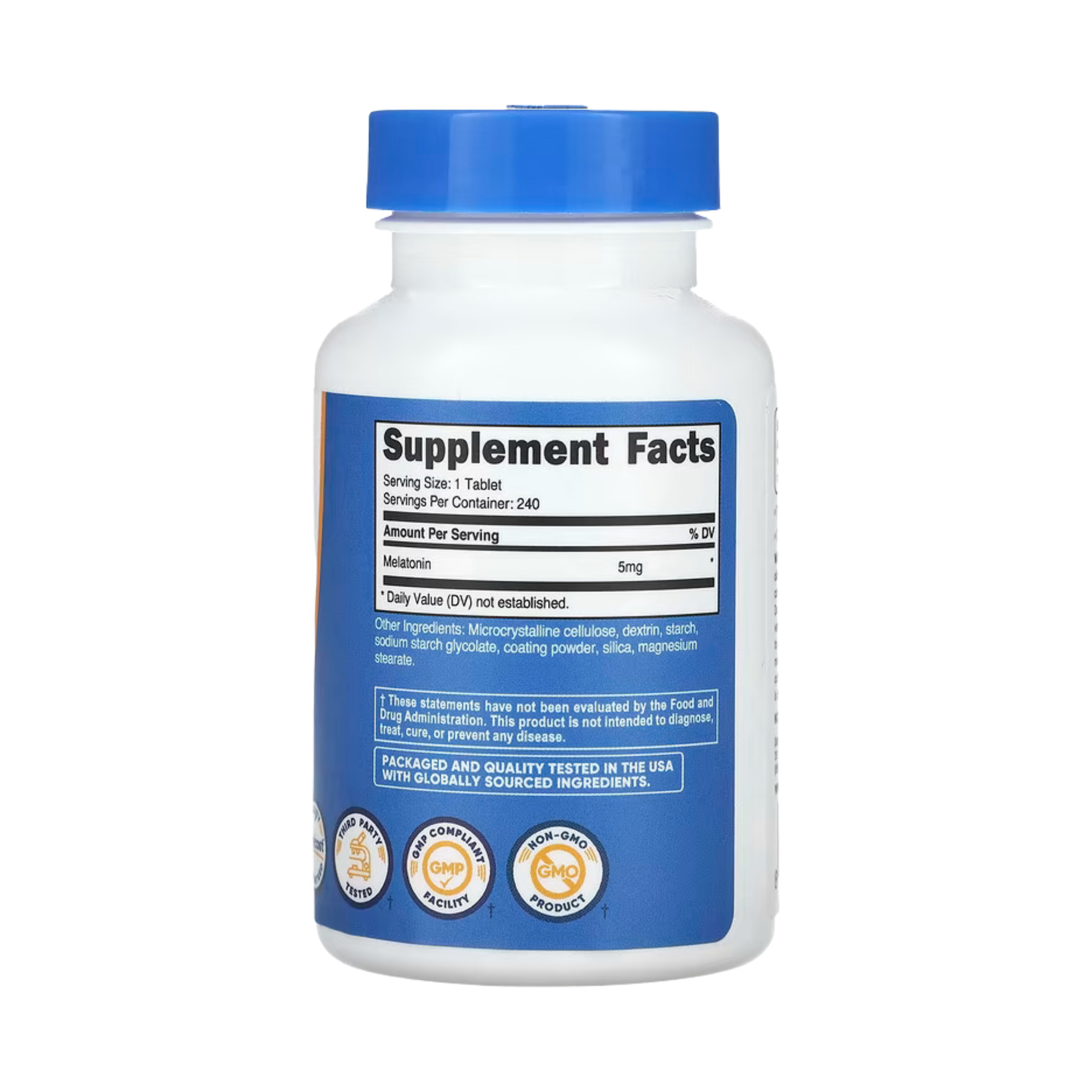 Nutricost, Melatonin, 5 mg, 240 Tablets