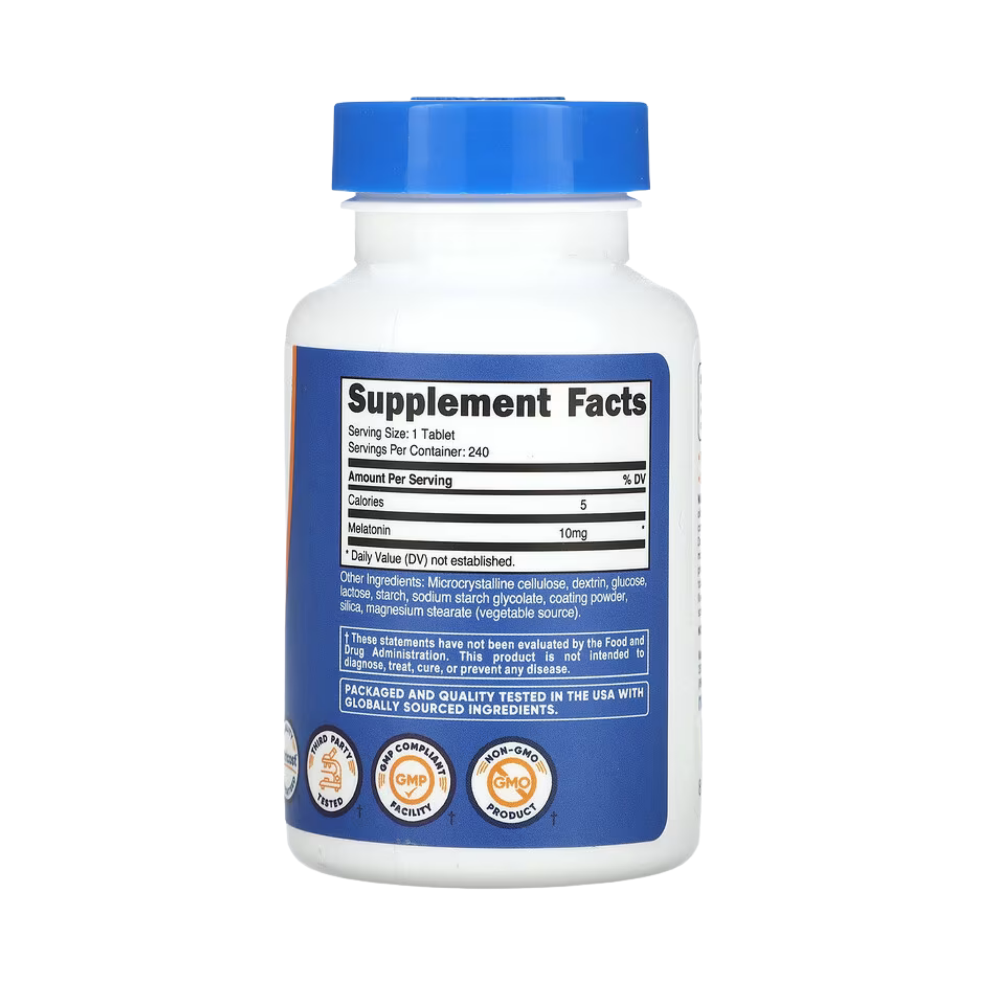 Nutricost, Melatonin, 10 mg, 240 Tablets