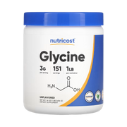 Nutricost, Glycine, Unflavored, 16 oz, 454 g front packaging view