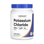 Nutricost, Potassium Chloride, Unflavored, 2.2 lbs, 1 kg front packaging view