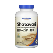 Nutricost, Shatavari, 600 mg, 180 Capsules front packaging view