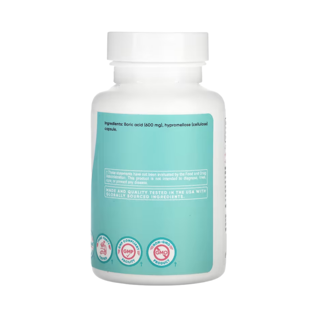 Nutricost, Women, Boric Acid, Vaginal Suppository, 600 mg, 30 Capsules