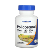 Nutricost, Policosanol, 25 mg, 120 Capsules front packaging view