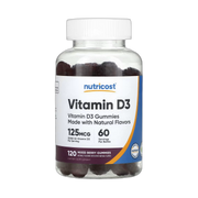 Nutricost, Vitamin D3 Gummies, Mixed Berry, 120 Gummies front packaging view