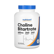 Nutricost, Choline Bitartrate, 650 mg , 240 Capsules front packaging view