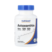 Nutricost, Astaxanthin, 4 mg, 120 Softgels front packaging view