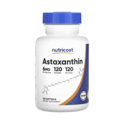 Nutricost, Astaxanthin, 6 mg, 120 Softgels front packaging view