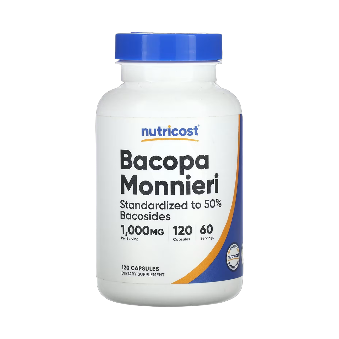Nutricost, Bacopa Monnieri, 120 Capsules front packaging view