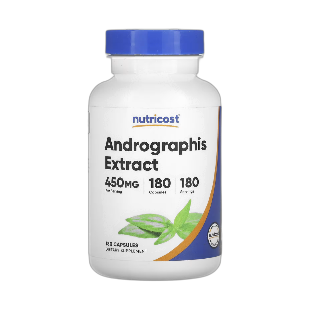 Nutricost, Andrographis Extract, 450 mg, 180 Capsules front packaging view