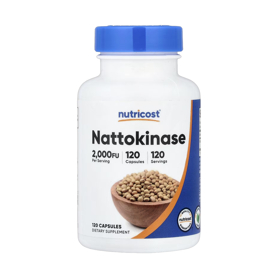 Nutricost, Nattokinase, 100 mg (2,000 FU), 120 Capsules front packaging view