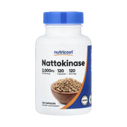 Nutricost, Nattokinase, 100 mg (2,000 FU), 120 Capsules front packaging view