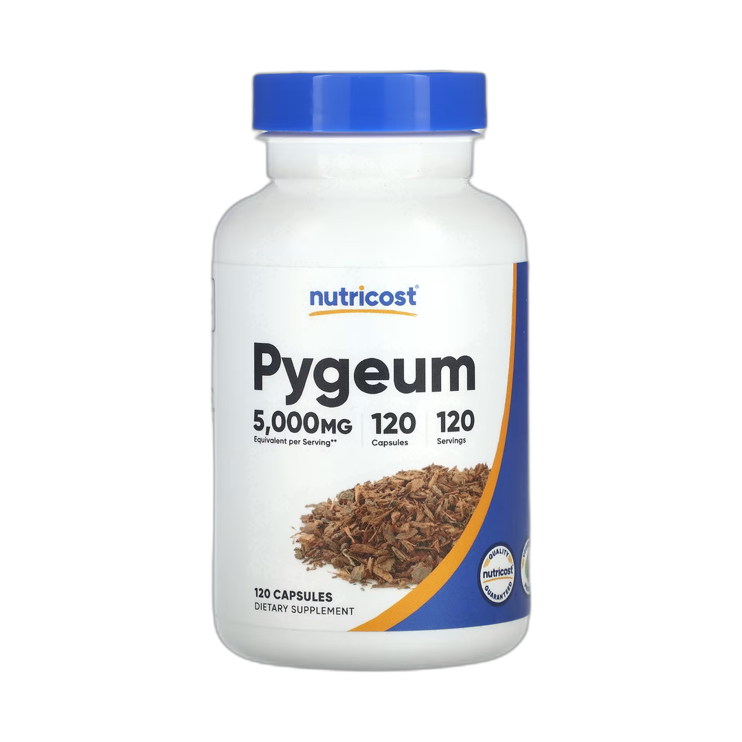 Nutricost, Pygeum, 5,000 mg, 120 Capsules front packaging view