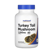 Nutricost, Turkey Tail Mushroom, 120 Capsules front packaging view