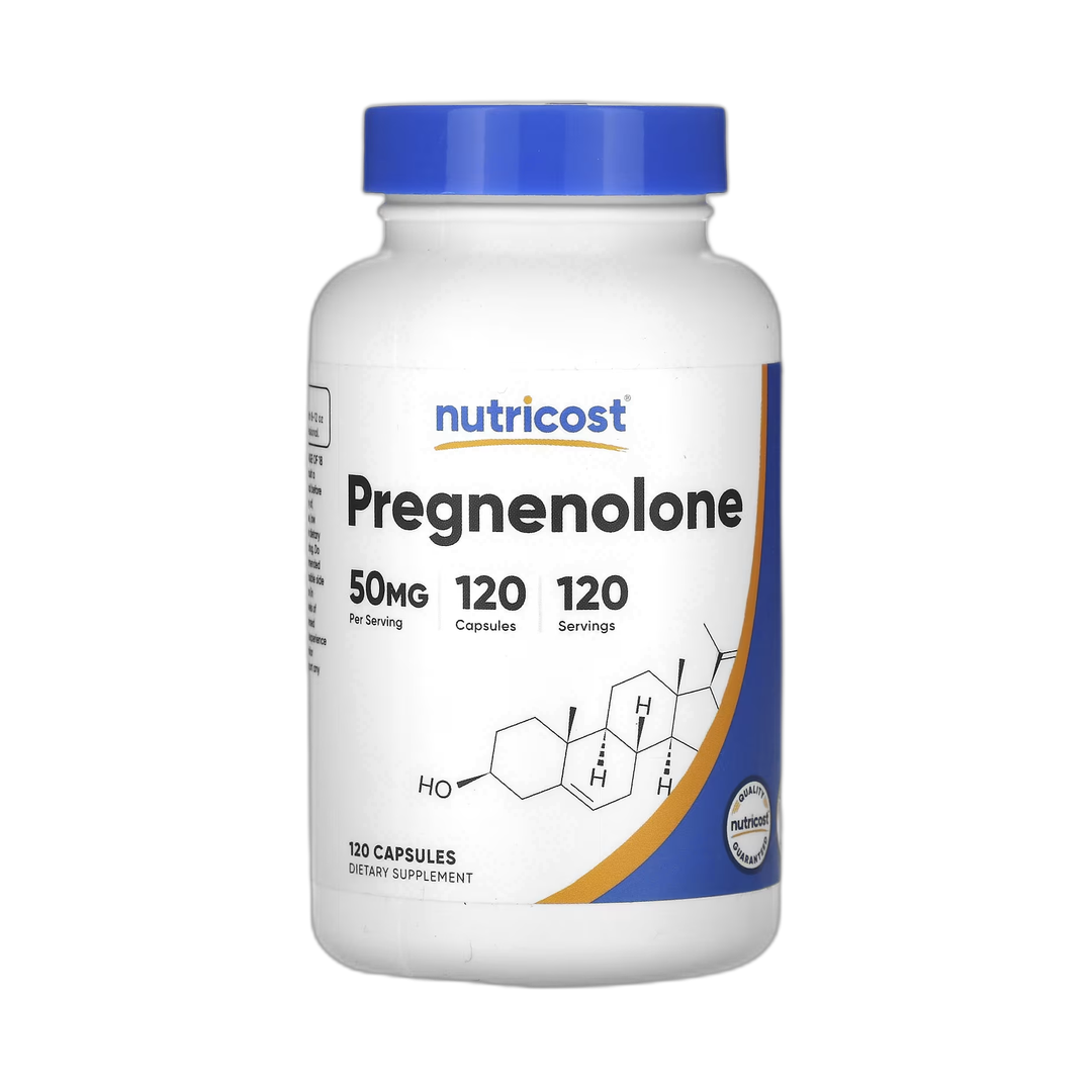 Nutricost, Pregnenolone, 50 mg, 120 Capsules front packaging view
