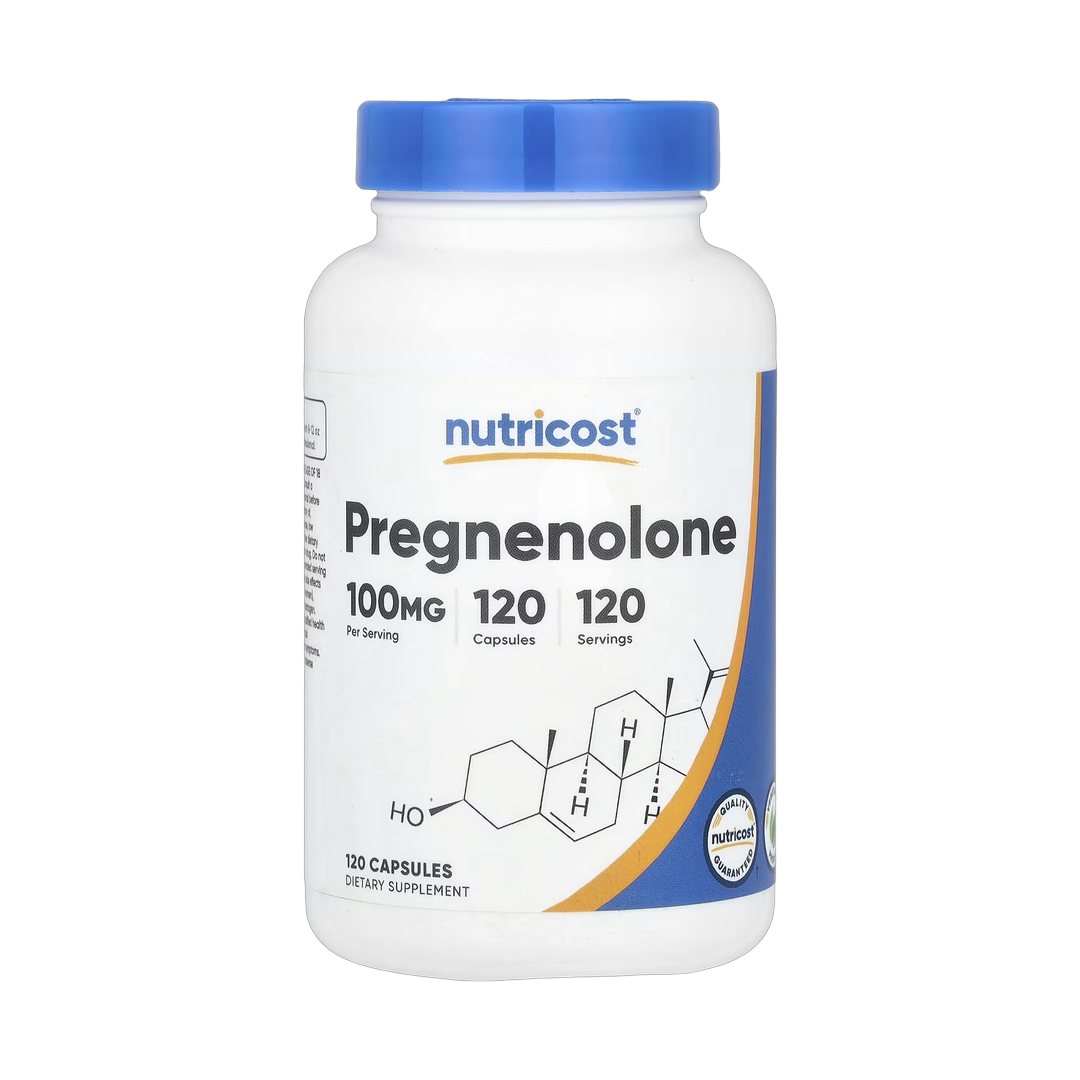 Nutricost, Pregnenolone, 100 mg, 120 Capsules front packaging view