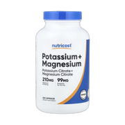 Nutricost, Potassium + Magnesium, 240 Capsules front packaging view