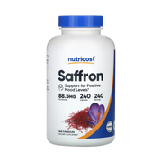 Nutricost, Saffron, 88.5 mg , 240 Capsules front packaging view