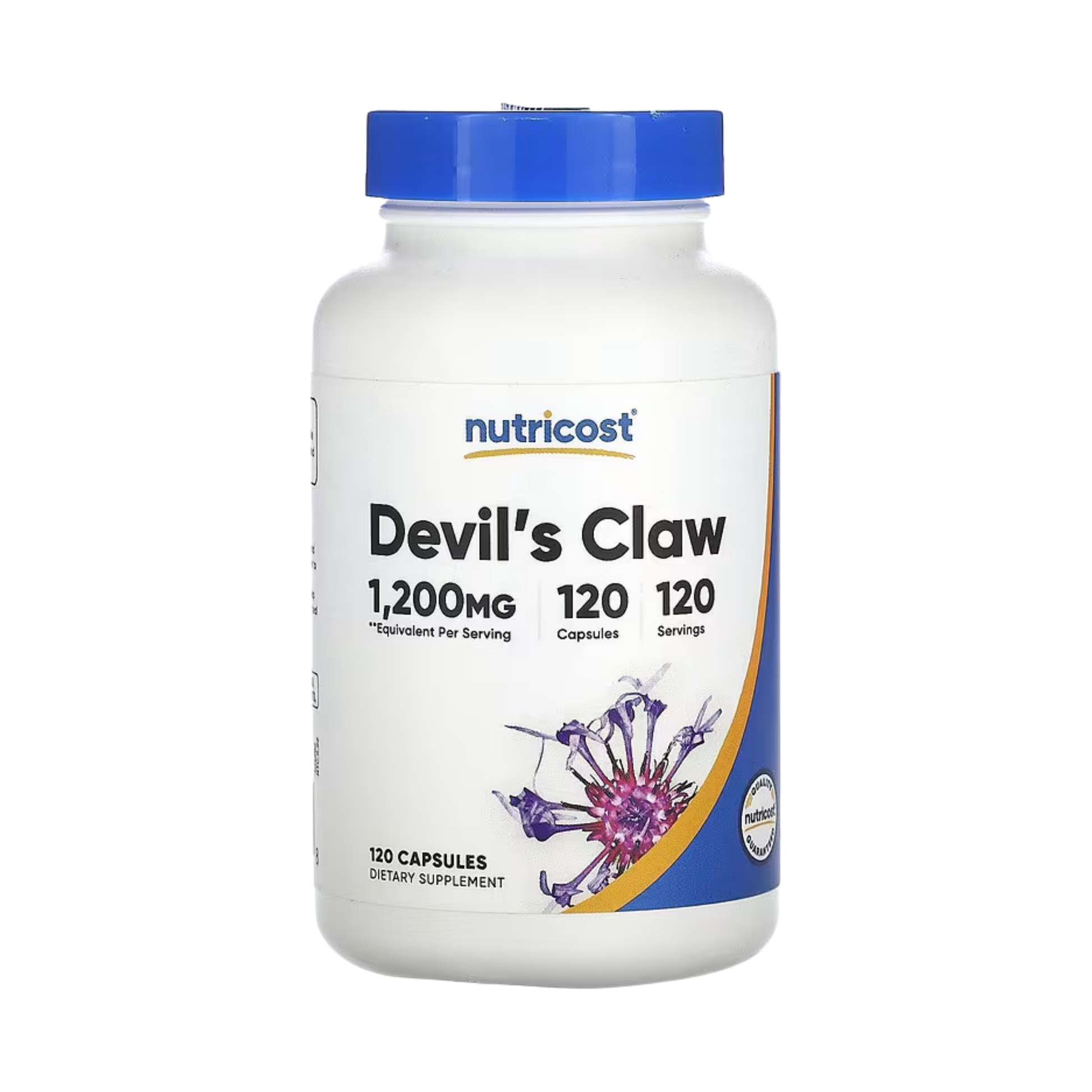 Nutricost, Devil's Claw, 1,200 mg , 120 Capsules front packaging view