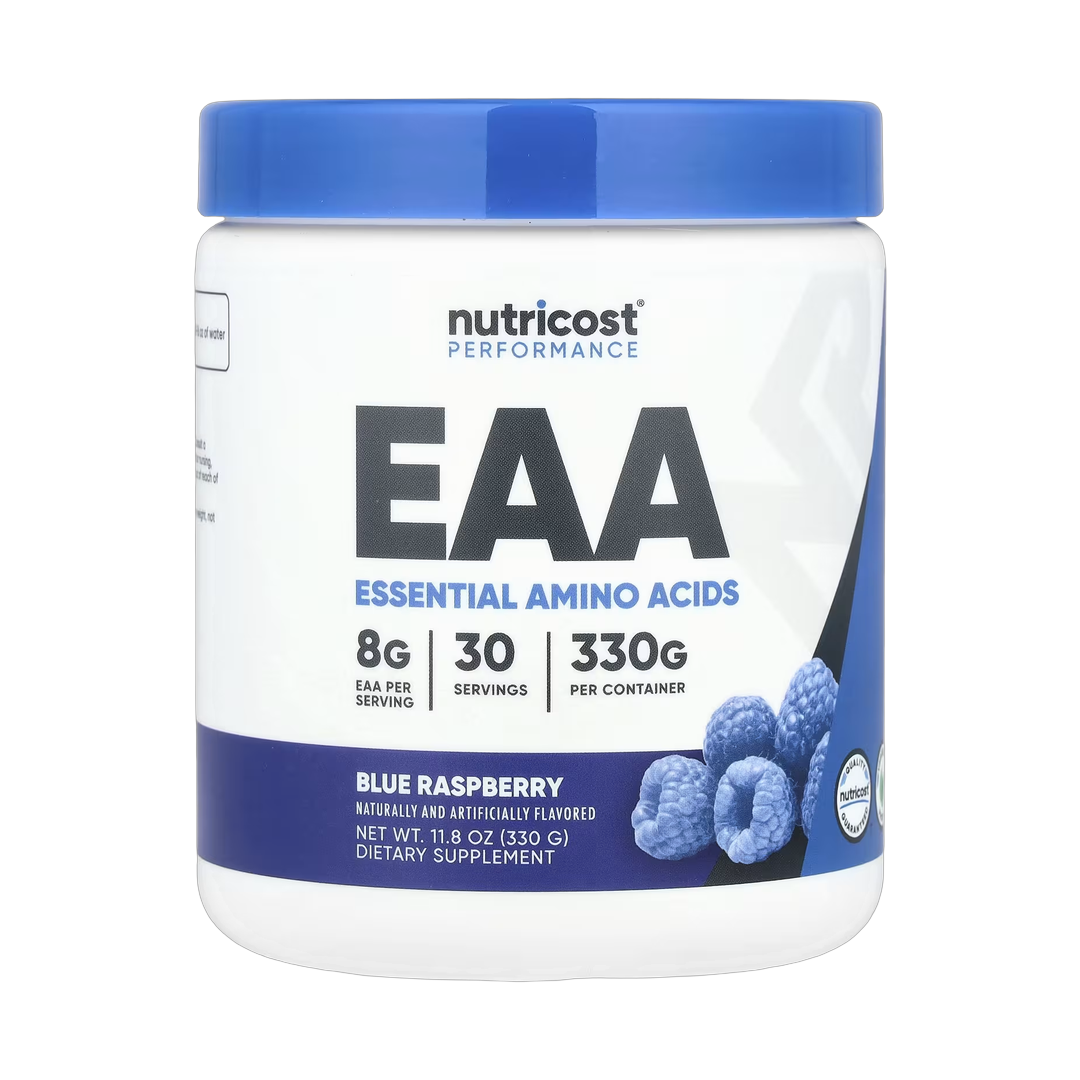 Nutricost, Performance, EAA, Blue Raspberry, 11.8 oz, 330 g front packaging view