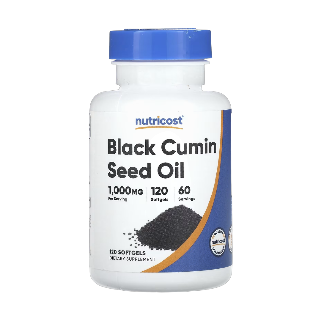 Nutricost, Black Cumin Seed Oil, 120 Softgels front packaging view