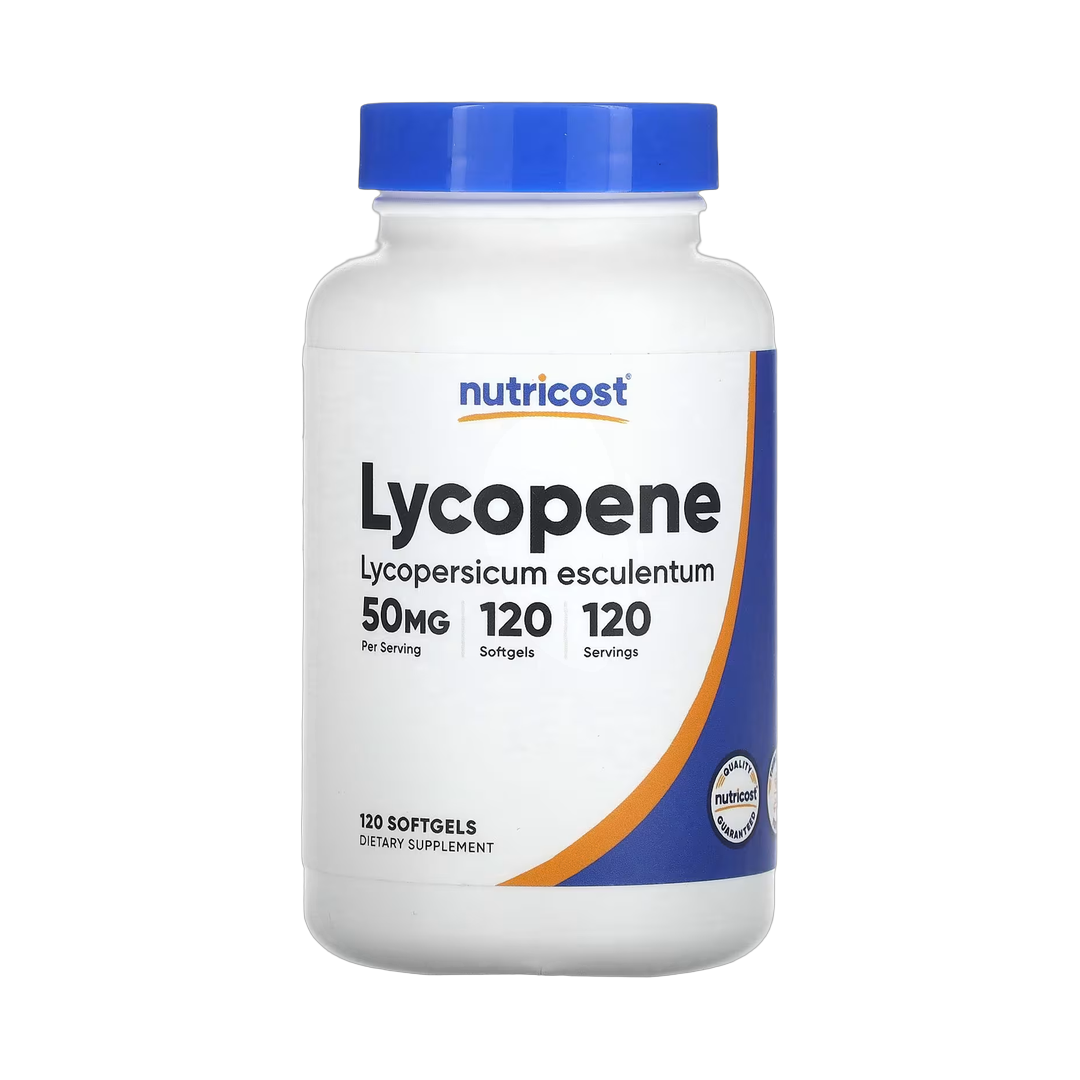 Nutricost, Lycopene, 50 mg, 120 Softgels front packaging view