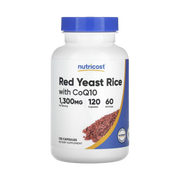 Nutricost, Red Yeast Rice With CoQ10, 120 Capsules front packaging view