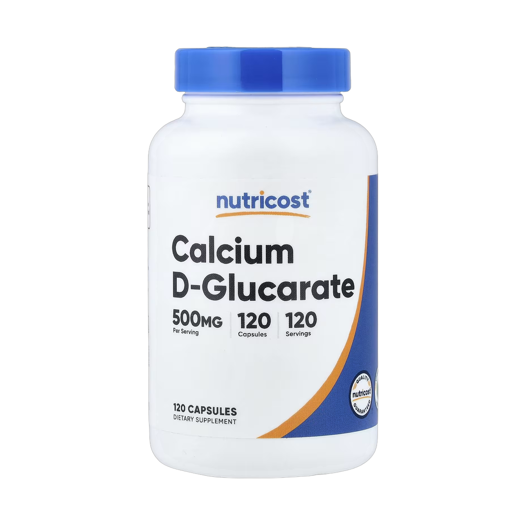 Nutricost, Calcium D-Glucarate, 500 mg, 120 Capsules front packaging view