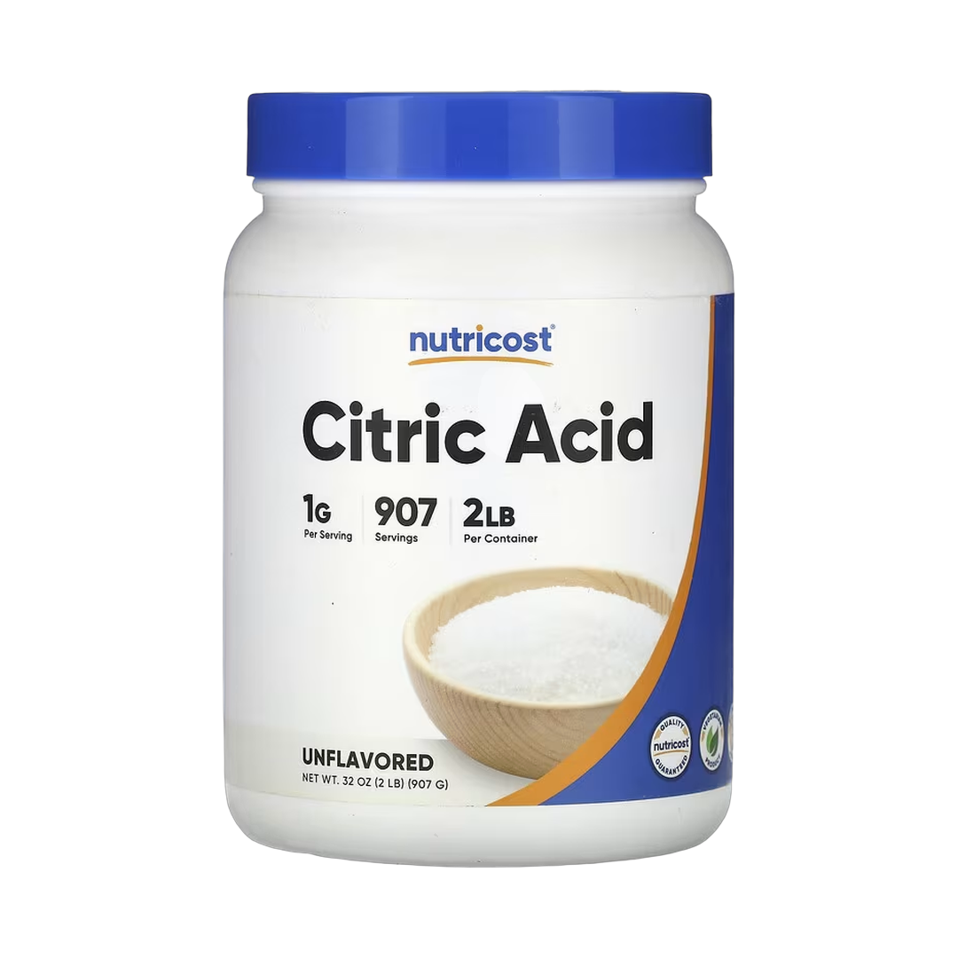 Nutricost, Citric Acid, Unflavored, 32 oz, 907 g front packaging view
