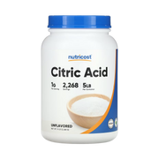 Nutricost, Citric Acid, Unflavored, 5 lb, 2,268 g front packaging view