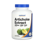 Nutricost, Artichoke Extract, 600 mg, 240 Capsules front packaging view