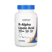 Nutricost, R-Alpha Lipoic Acid , 100 mg , 120 Capsules front packaging view