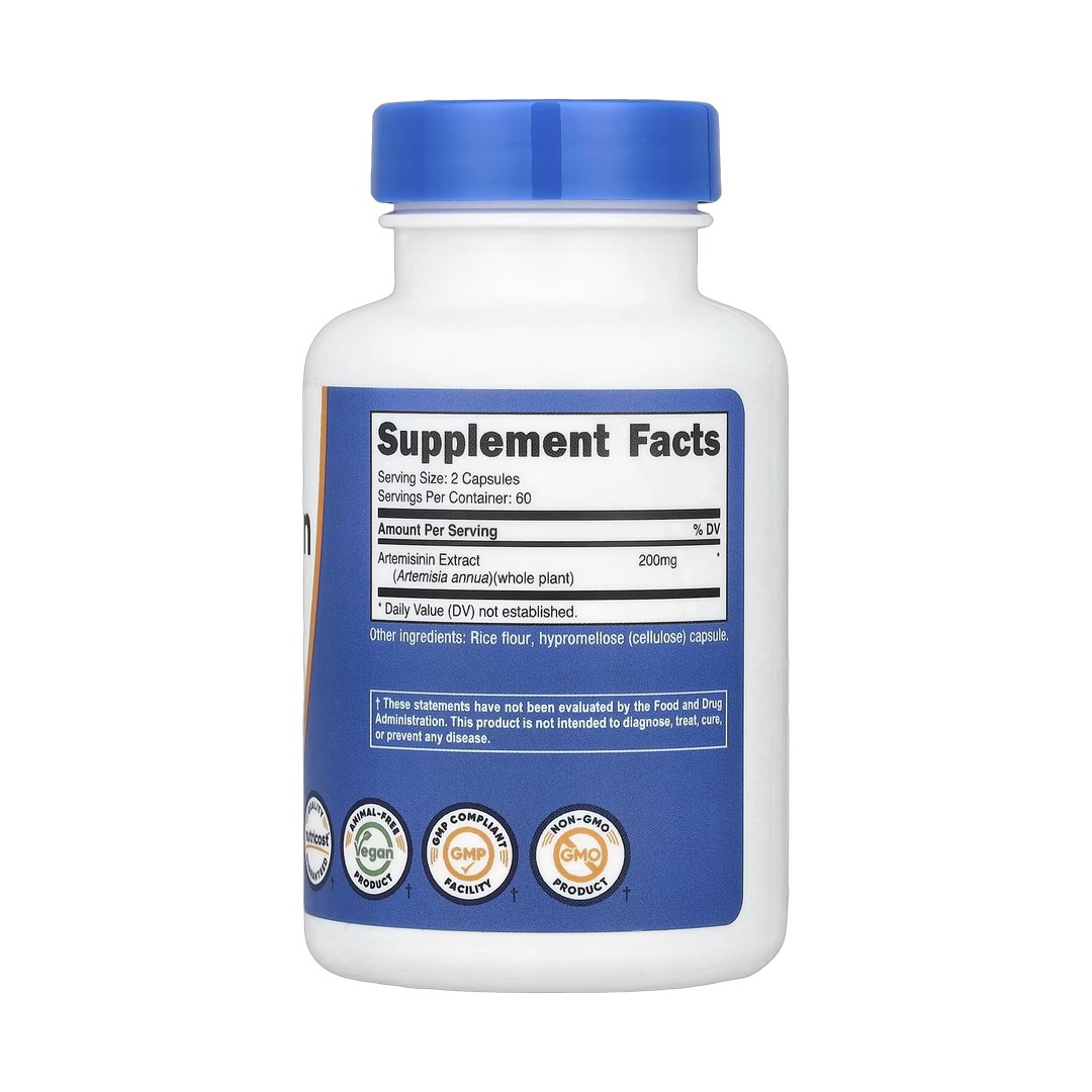 Nutricost, Artemisinin, 120 Capsules back packaging view