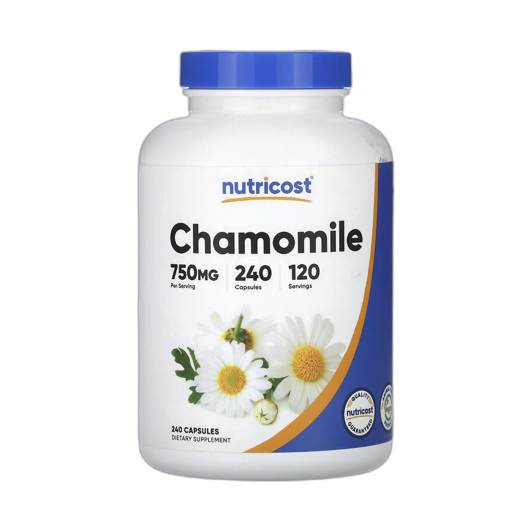 Nutricost, Chamomile, 240 Capsules front packaging view