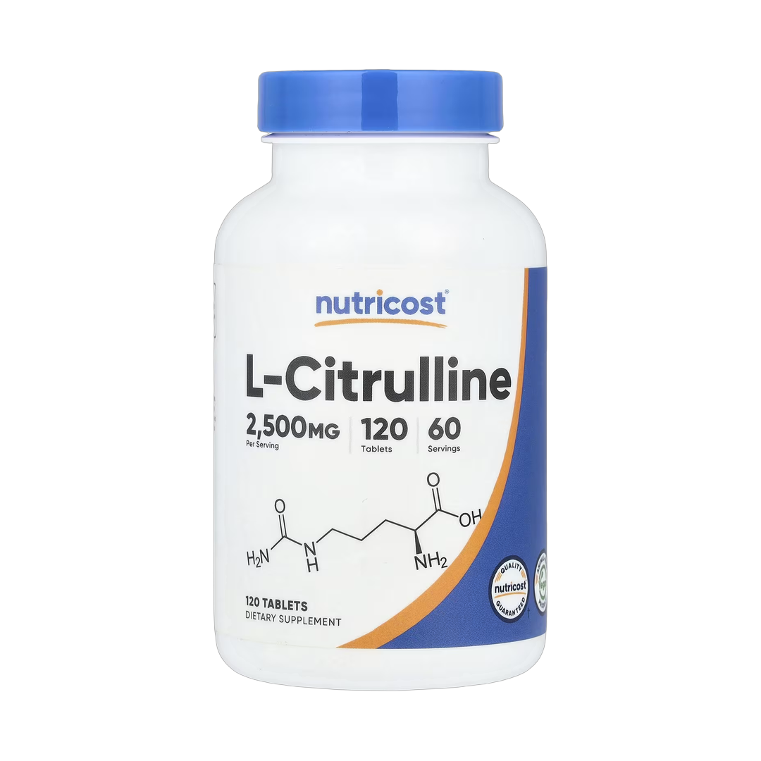 Nutricost, L-Citrulline, 120 Tablets front packaging view