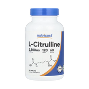Nutricost, L-Citrulline, 120 Tablets front packaging view