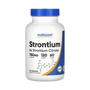 Nutricost, Strontium, 120 Capsules front packaging view