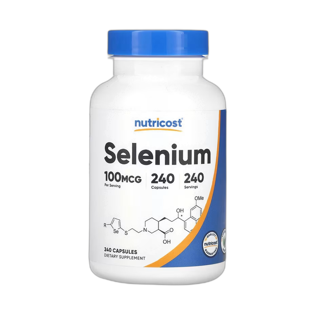 Nutricost, Selenium, 100 mcg, 240 Capsules front packaging view