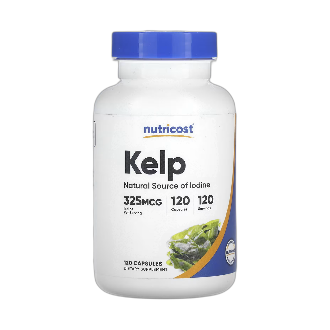 Nutricost, Kelp, 325 mg, 120 Capsules front packaging view
