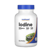 Nutricost, Iodine, 325 mcg, 120 Capsules front packaging view