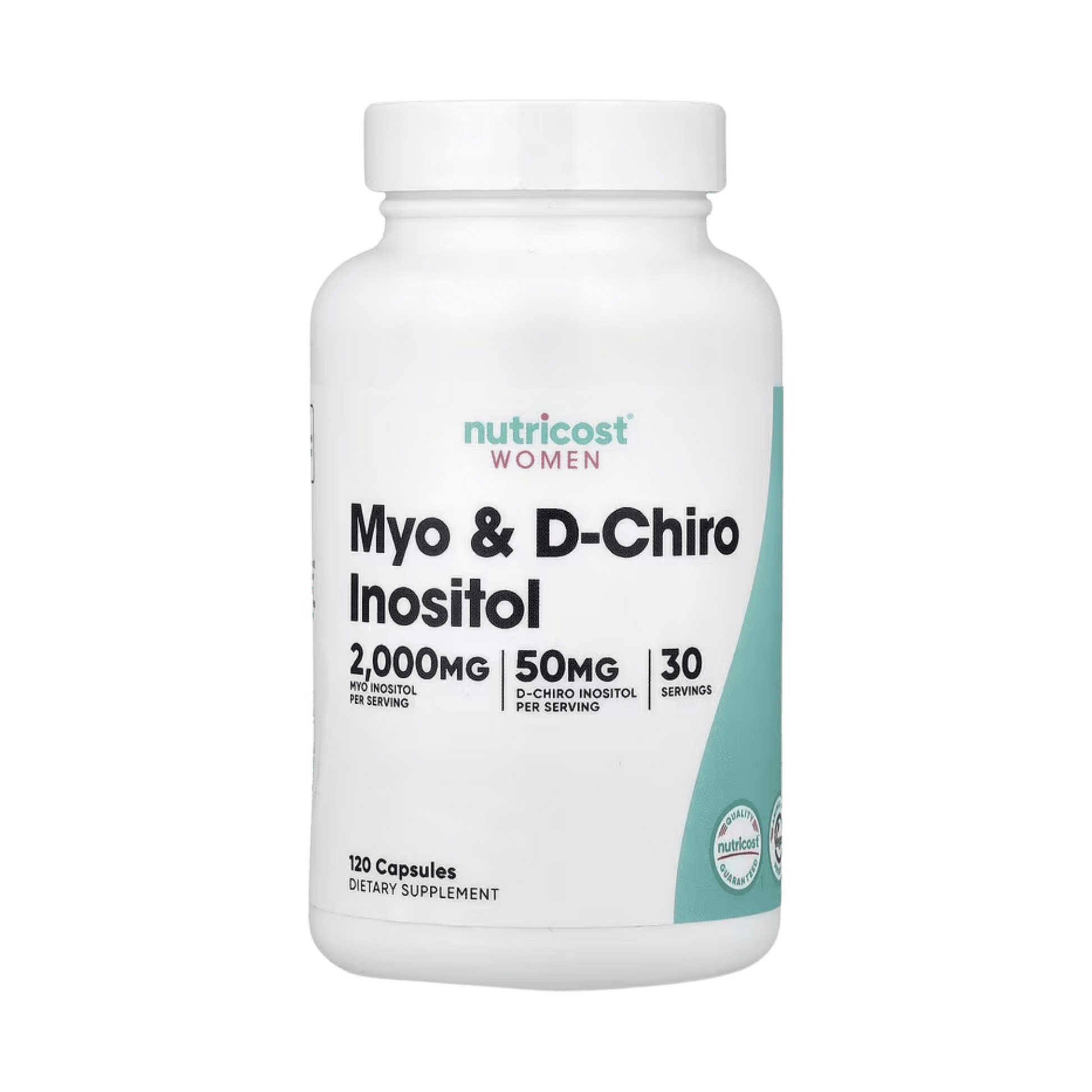 Nutricost, Women, Myo & D-Chiro Inositol, 120 Capsules front packaging view