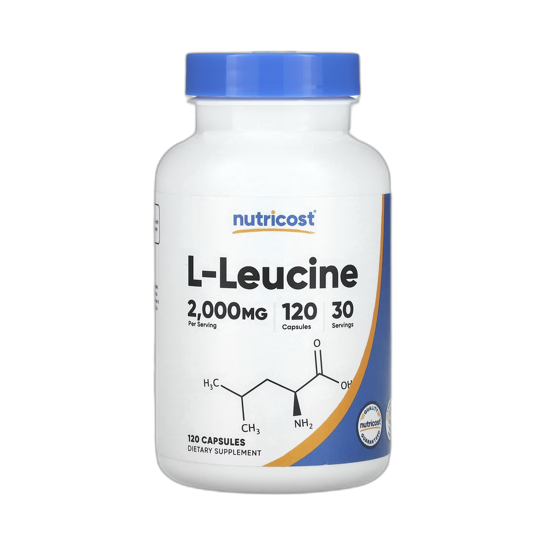 Nutricost, L-Leucine, 120 Capsules front packaging view
