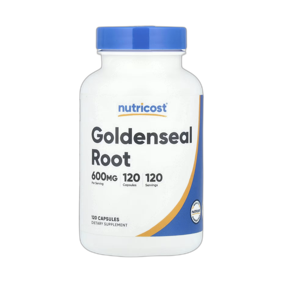 Nutricost, Goldenseal Root, 600 mg, 120 Capsules front packaging view